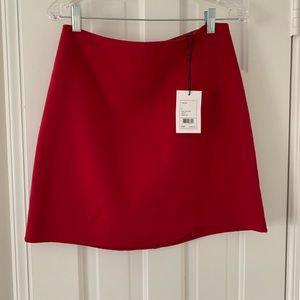 Theory Red A Line Skirt size 8 NWT